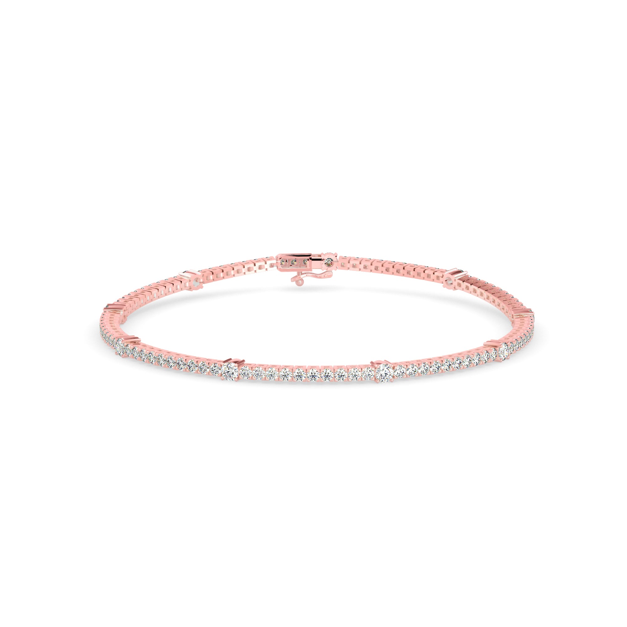 Pulsera de diamantes creados en laboratorio modelo Bar Tennis en oro de 18K (2.35 quilates)